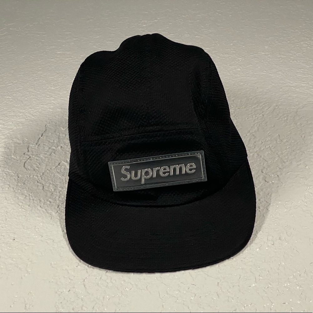 Supreme Nylon Pique Camp Cap Black